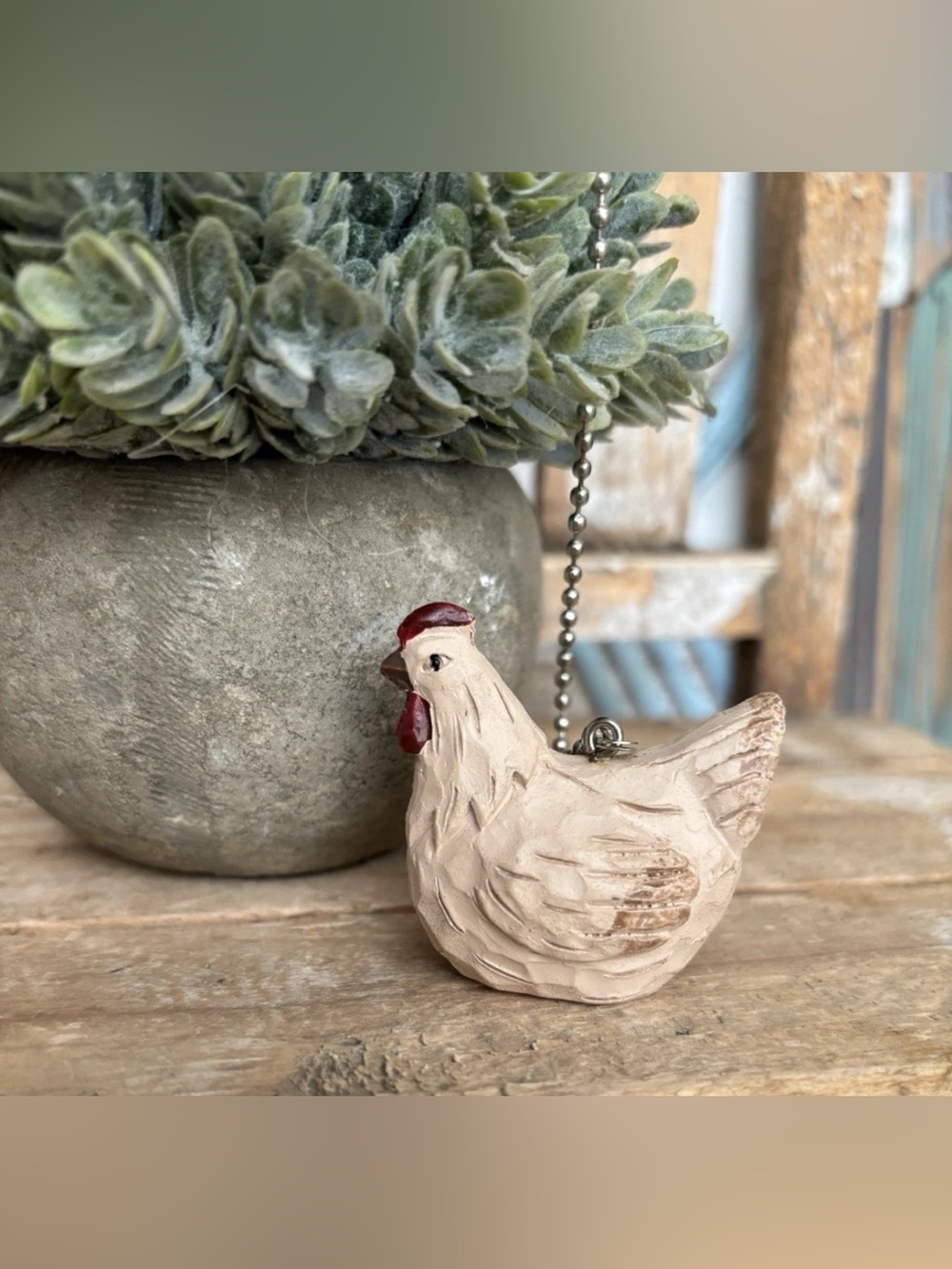 CHICKEN (Hen) Resin Fan Pull New!